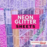 Siser® Glitter White and Neon Heat Transfer Vinyl - 12" X 1 YD